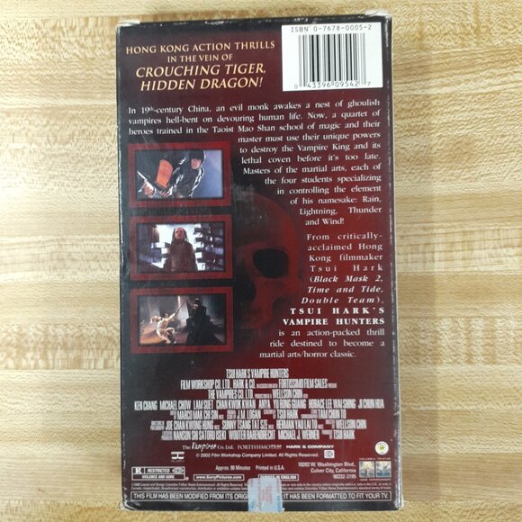 Tsui Harks Vampire Hunters VHS 2003 Hong Kong Horror Martial Arts Action BMovie - Picture 2 of 6